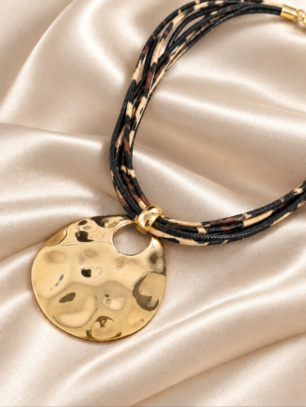 Cheetah-Tone Statement Necklace